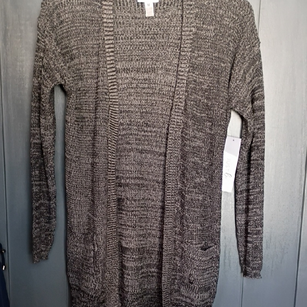 Just Be Charcoal Knit Cardigan